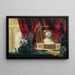 Natura Morta con un orologio in bronzo dorato e un vaso in porcellana di Sèvres - François-Léonard Dupont — quadro incorniciato alla parete