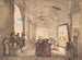 Un cardinale che esamina un dipinto in un chiostro - François-Marius Granet — vista dell’opera