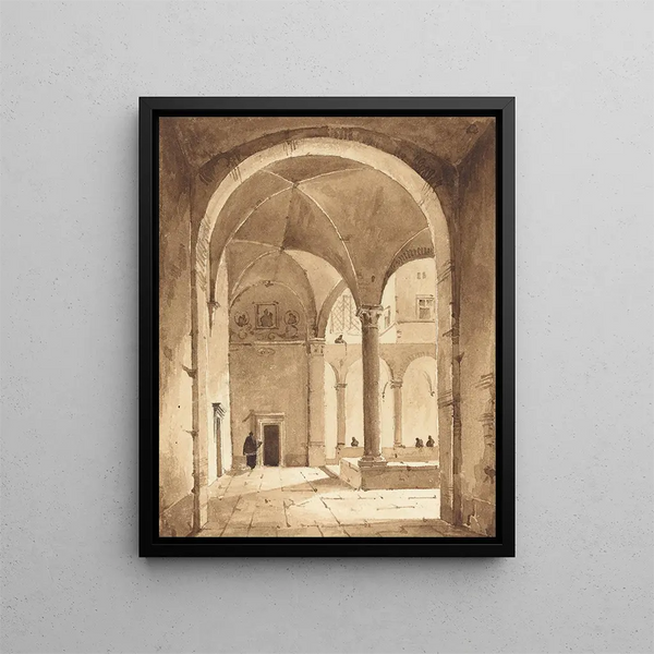 Un cloître - François-Marius Granet — quadro incorniciato alla parete