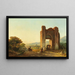 Un paesaggio romantico con rovine mauritaniche e figure - François Antoine Bossuet — quadro incorniciato alla parete