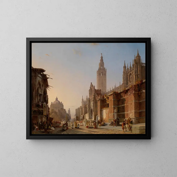 La cattedrale di Siviglia - François Antoine Bossuet — quadro incorniciato alla parete