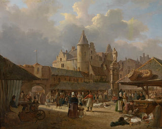 Franois Antoine Bossuet - The Old Fish Market in Antwerp.webp