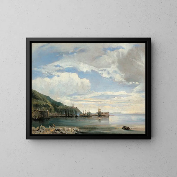 sulla baia di Napoli - François Antoine Léon Fleury — quadro incorniciato alla parete