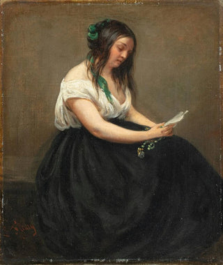 Franois Antoine Lon Fleury - Woman Reading a Letter.webp