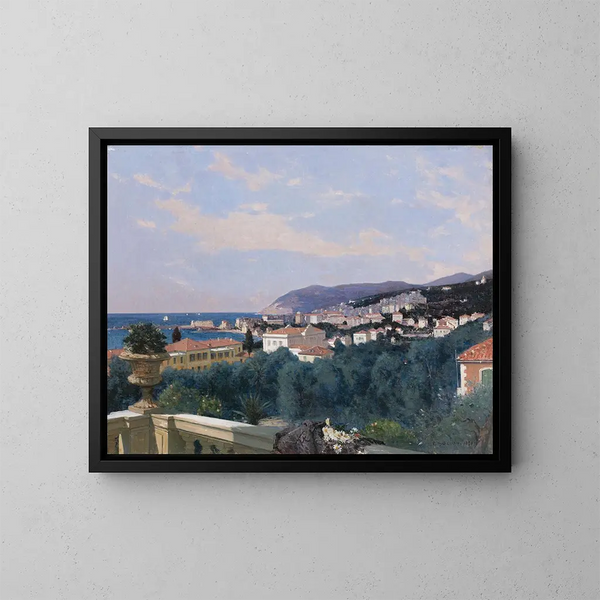 San Remo dalla terrazza di Louis Ormond 1878 - François Bocion — quadro incorniciato alla parete