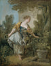 Una giovane ragazza in un parco - François Boucher — vista dell’opera