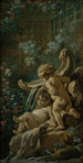 Fontaine con due amori, uno dei quali è sdraiato - François Boucher — vista dell’opera