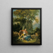 Pastorale con una coppia vicino a una fontana - François Boucher — quadro incorniciato alla parete