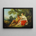 Berger che suona la flauto per una pastorella - François Boucher — quadro incorniciato alla parete