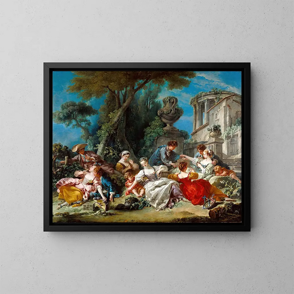 Gli Acchiappamosche - François Boucher — quadro incorniciato alla parete