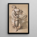 Giovane contadina che danza - François Boucher — quadro incorniciato alla parete