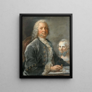 Franois Dorly - Portrait of an architect with a little girl.webp