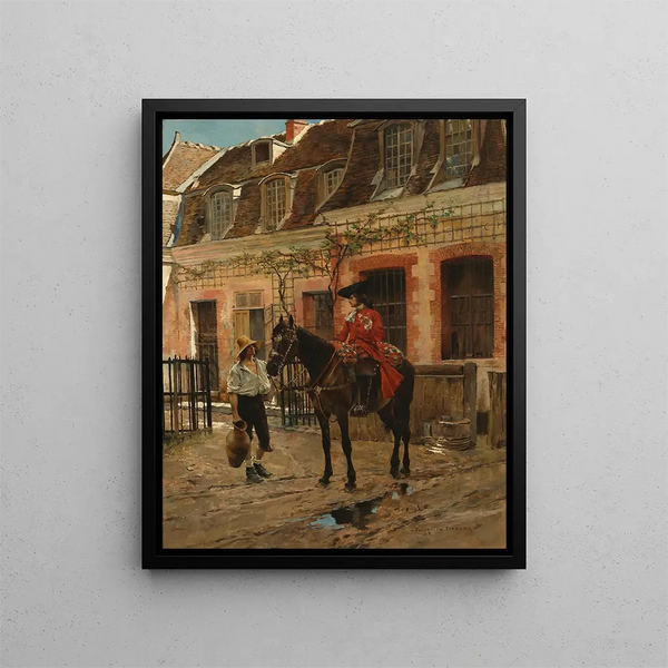 Le renseignement - François Flameng — quadro incorniciato alla parete