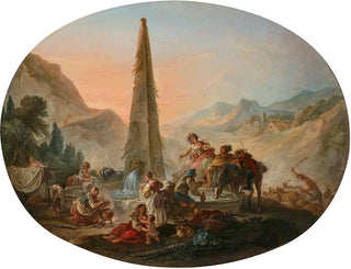 Franois Gurin - Le retour de la chasse et Scne anime  la fontaine.webp
