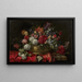 Vaso di fiori su un parapetto - François Habert — quadro incorniciato alla parete