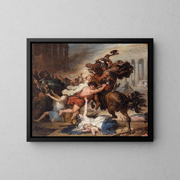 Studio per la distruzione di Gerusalemme da parte dei Romani - François Joseph Heim — quadro incorniciato alla parete