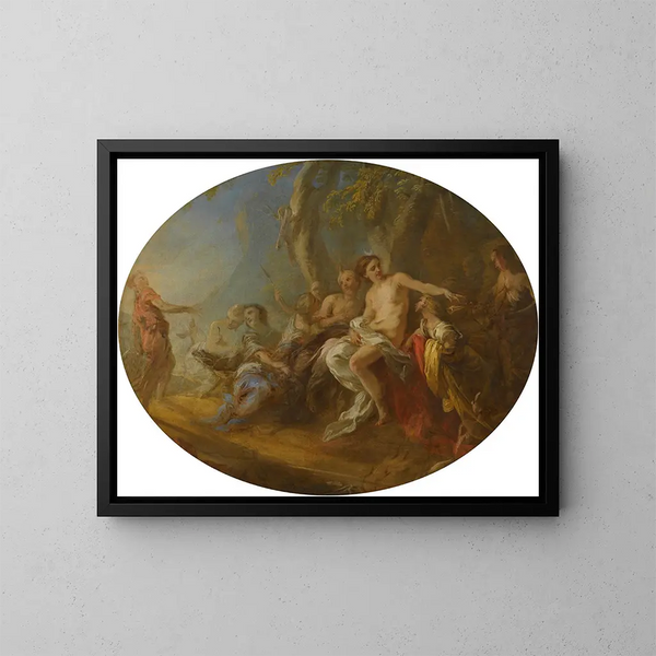 Diane e Atteone - François Lemoyne — quadro incorniciato alla parete