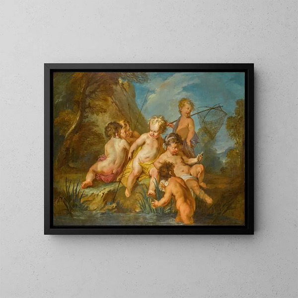 Les Amours des pêcheurs - François Lemoyne — quadro incorniciato alla parete