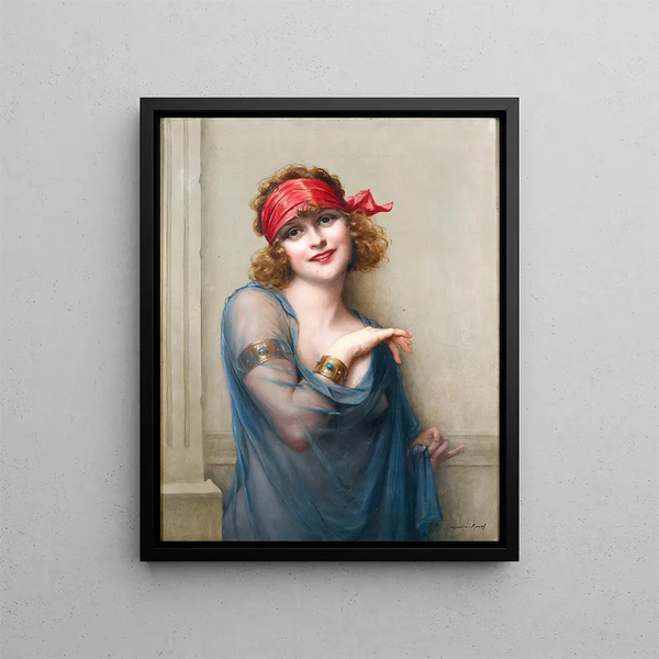 Il velo blu - François Martin-Kavel — quadro incorniciato alla parete
