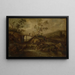 Paesaggio con un ponte a cascata e figure di staffage - François van Knibbergen — quadro incorniciato alla parete