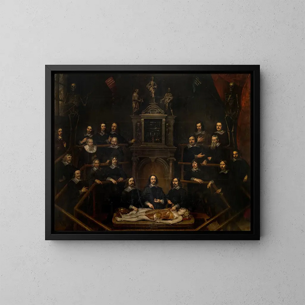 La lezione di anatomia del Dr Joannes van Buyten - Frans Denys — quadro incorniciato alla parete