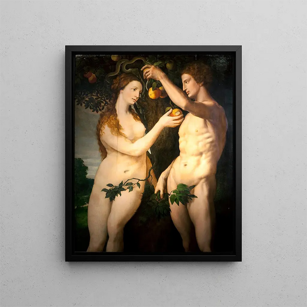La caduta dell'uomo - Frans Floris — quadro incorniciato alla parete