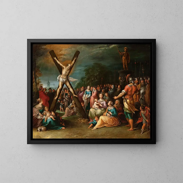 La crocifissione di Sant'Andrea - Frans Francken il Giovane — quadro incorniciato alla parete