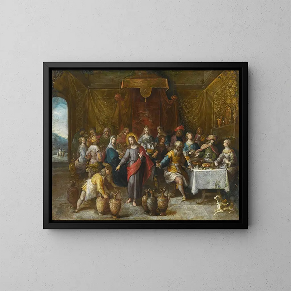 Le Nozze di Cana - Frans Francken il Giovane — quadro incorniciato alla parete
