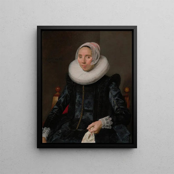 Ritratto di una dama - Frans Hals — quadro incorniciato alla parete