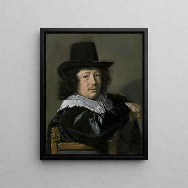Ritratto di un giovane uomo - Frans Hals — quadro incorniciato alla parete
