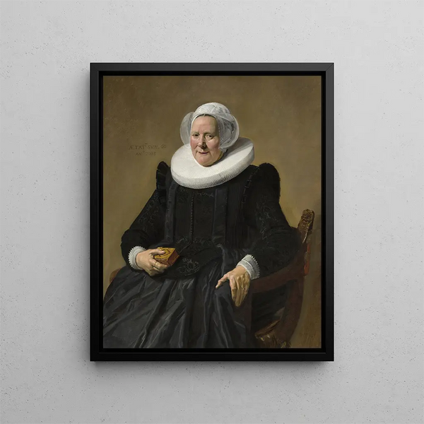 Ritratto di una donna anziana - Frans Hals — quadro incorniciato alla parete