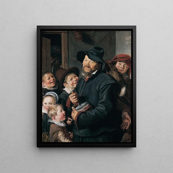 Il giocatore di Rommel-Pot - Frans Hals — quadro incorniciato alla parete