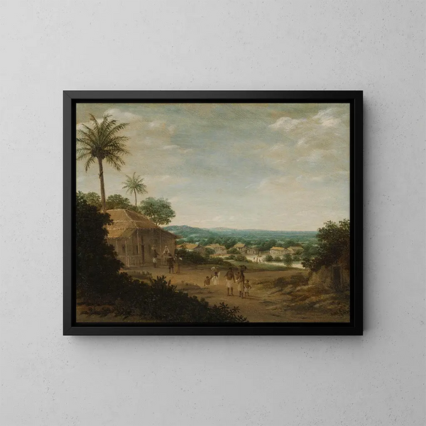 Villaggio brasiliano - Frans Post — quadro incorniciato alla parete