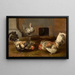 Galli da combattimento - Frans Snyders — quadro incorniciato alla parete