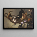 Gatti che combattono - Frans Snyders — quadro incorniciato alla parete