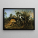 Il Fox in visita alla garza - Frans Snyders — quadro incorniciato alla parete