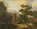 Paesaggio montano con un villaggio - Frans Swagers — vista dell’opera