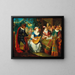 Una società di musica su una terrazza - Frans Xaver Hendrick Verbeeck — quadro incorniciato alla parete