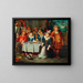 Una compagnia elegante a tavola - Frans Xaver Hendrick Verbeeck — quadro incorniciato alla parete