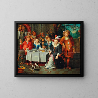 Frans Xaver Hendrick Verbeeck - An Elegant Company Dining.webp