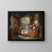 Società elegante durante un banchetto festivo - Frans Xaver Hendrick Verbeeck — quadro incorniciato alla parete