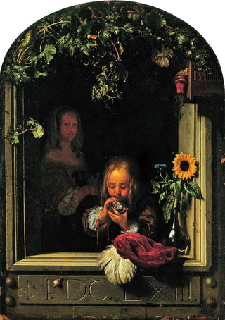 Frans van Mieris the Elder - Boy Blowing Bubbles.webp