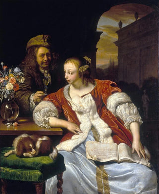 Frans van Mieris the Elder - Le chant interrompu portrait de lartiste et sa femme.webp