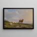 Pecore nel paesaggio - Frans van Severdonck — quadro incorniciato alla parete