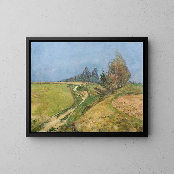 Primavera sotto Trosky - František Kaván — quadro incorniciato alla parete