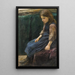 Une fille assise - František Šindelář — quadro incorniciato alla parete