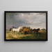 Cavalli nella Puszta - Franz Adam — quadro incorniciato alla parete