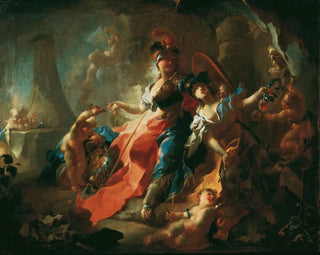 L'Accademia con i suoi attributi alla finestra di Minerva - Franz Anton Maulbertsch — vista dell’opera