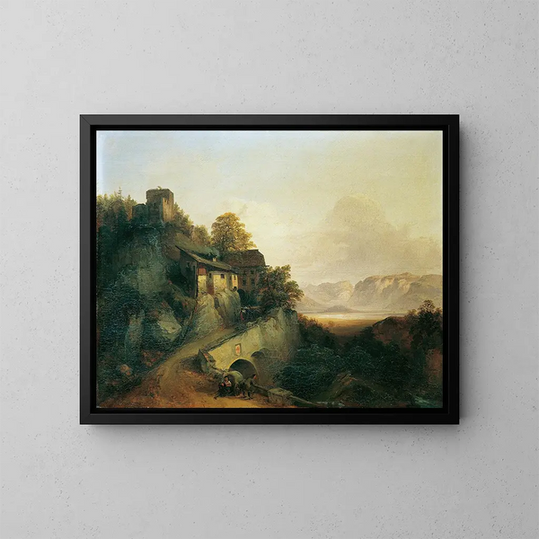 Route de montagne en Tyrol - Franz Barbarini — quadro incorniciato alla parete