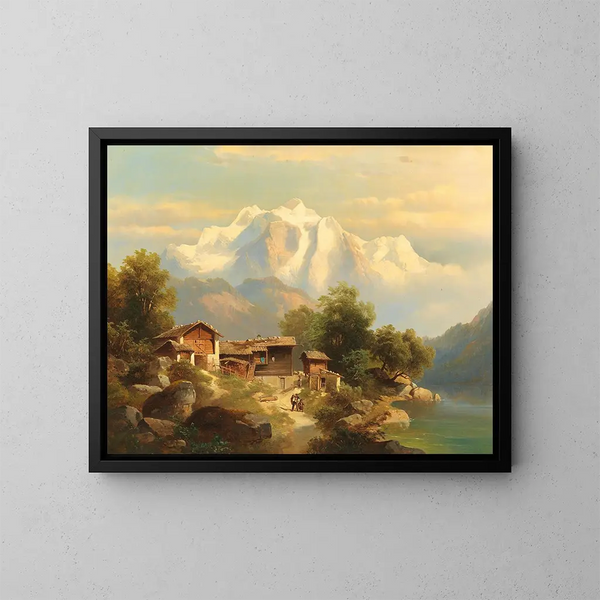 Scène in Svizzera - Franz Barbarini — quadro incorniciato alla parete